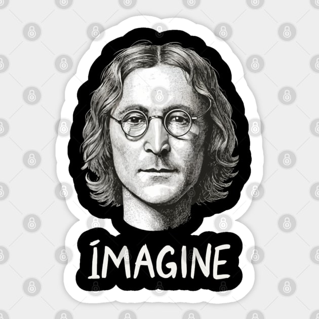 john lennon imagine Sticker by Aldrvnd